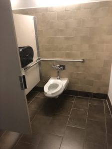 An accessible toilet stall